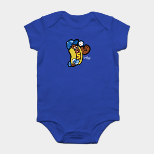 Dodgers Baseball Baby Bodysuit - Dodger Dog Time! by ElRyeShop